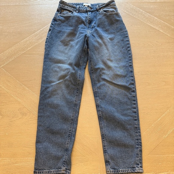 H&M Denim - H&M Women's Straight Wide Jeans - Medium Blue